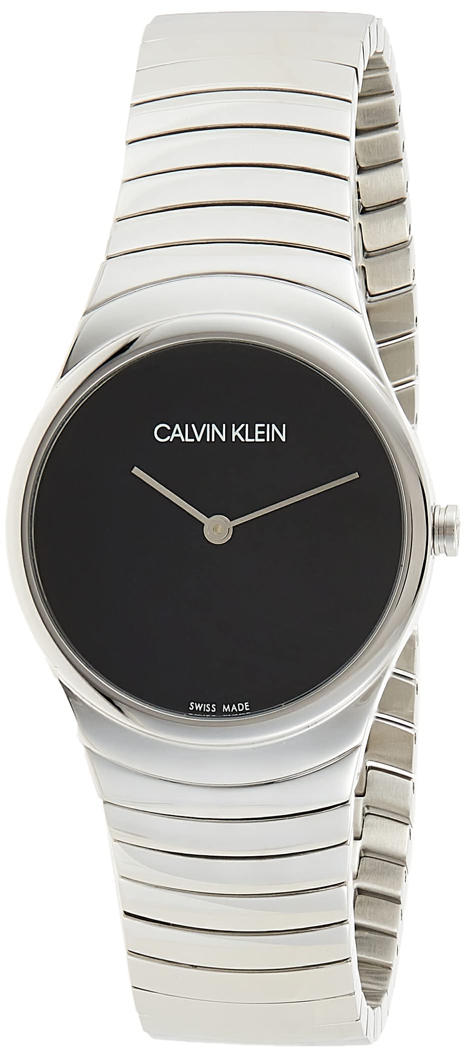 Calvin Klein Damen Analog Quarz Uhr mit Edelstahl Armband K8A23141