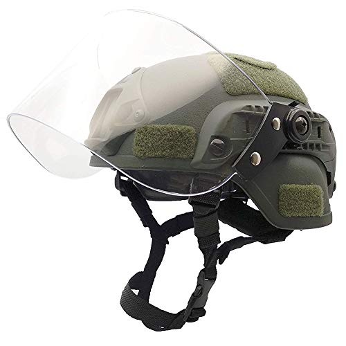 Airsoft Paintball Taktischer Helm, MICH2000 Army Combat Fast Helm, Mit Sonnenschutzbrille Für Die CS-Kriegsjagd, Schießschutzausrüstung,Grün