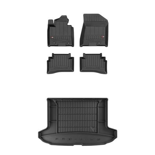 FROGUM ProLine 3D EIN Satz Gummimatten Exklusiven Auto Fußmatten und Kofferraumwanne Kofferraummatte für Hyundai Tucson III 2015-2020 | Die höchsten Kanten