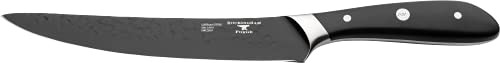 Rockingham Forge Ashwood Black Schwarz 8” Tranchiermesser – Gehämmerte Klinge und Griff aus ABS Kunststoff, Vorlegenmesser