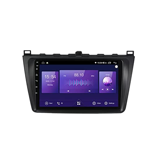 Autoradio Stereo GPS-Navigation für Mazda 6 2008–2012, Plug-and-Play, 9-Zoll-Touch-Display, Android 11, unterstützt Lenkradsteuerung, Bluetooth-Freisprechfunktion, integriert