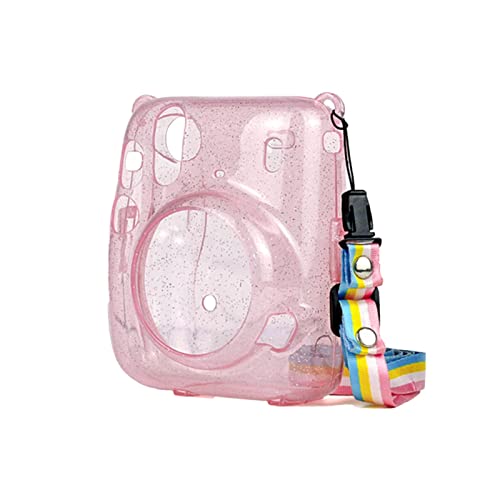 LORIER Sofortbildkamera-Tasche Hartschalen-Blitzschutzhülle mit Schultergurt, Pink, Lila, Blau, passend for Fujifilm, passend for Mini 11 Kamera Tasche (Color : Pink)