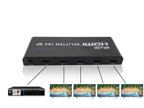 GigaBlue Ultra 4K *HDMI 1.4* Splitter 4K 30Hz für TV, Reciever, Konsole u.v.m. (Splitter 1 IN 4 OUT)