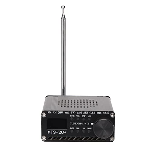 ATS-20 Si4732 Vollband-Funkempfänger, FM AM LW SW SSB Weltband-Empfänger mit Lautsprecher, Antenne, Aluminiumlegierungsgehäuse, Tragbarer Kurzwellen-Funkempfänger