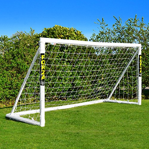 FORZA Fußballtore mit einem Sperrsystem - Sie können das Tor das ganze Jahr über bei jedem Wetter draußen Lassen Stehen (2,4m x 1,8m)