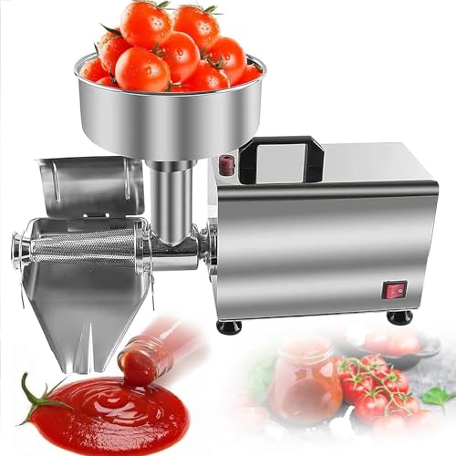 Qiang Kommerzielle Tomaten Fräsmaschine,450w Automatisches Tomatensieb 50Kg/H Edelstahl-Tomatenpresse,Obstpresse,Quetscher Für Soßenzubereiter Für Erdbeeren,220V