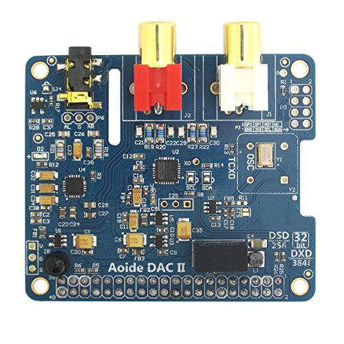 DollaTek DAC II HiFi Soundkarte | ES9018K2M | 384 kHz / 32-Bit | Hochauflösend | DSD-Format unterstützt | Für Raspberry Pi 3 Modell B / 3B / 2B