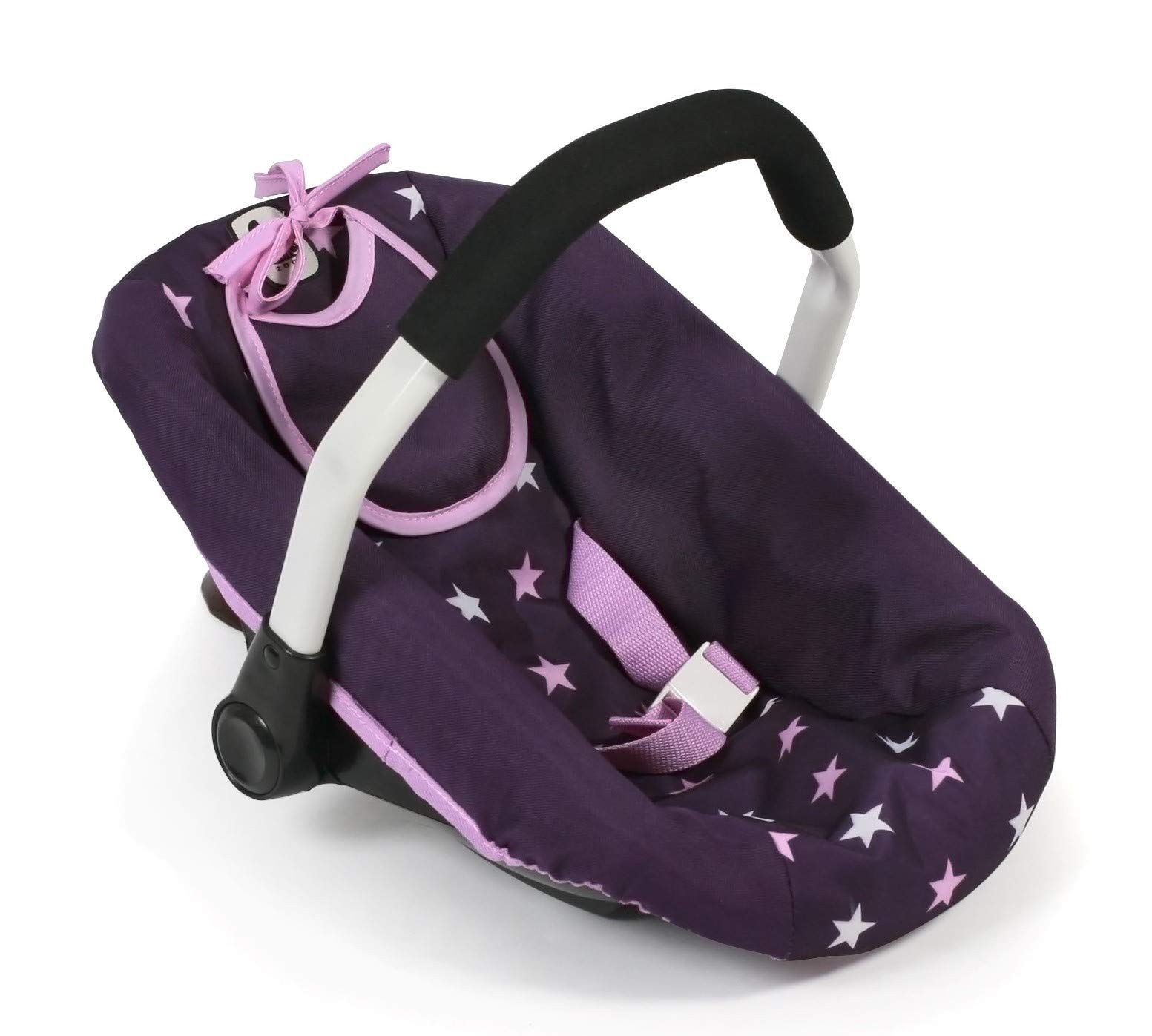 Bayer Chic 2000 708-71 Puppen-Autositz für Baby-Puppen, Puppentrage, Stars lila