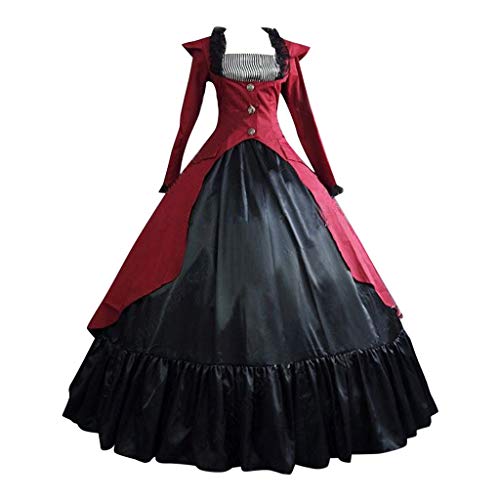 ZQTWJ Damen Mittelalter Gothic Kostüm Elegant Retro Kleider Gewand Viktorianisches Renaissance Prinzessin Barock Rokoko Kleidung SA220
