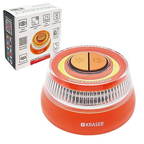 KRASER KR4V16N LED Licht mit Magnetfuß, Taschenlampe, Orange