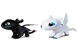 PlayByPlay Spielset 2 Plüschfiguren Buia verzahnt und Furia klar 30 cm von Dragon Trainer 3 Film 2019 Original Dragons