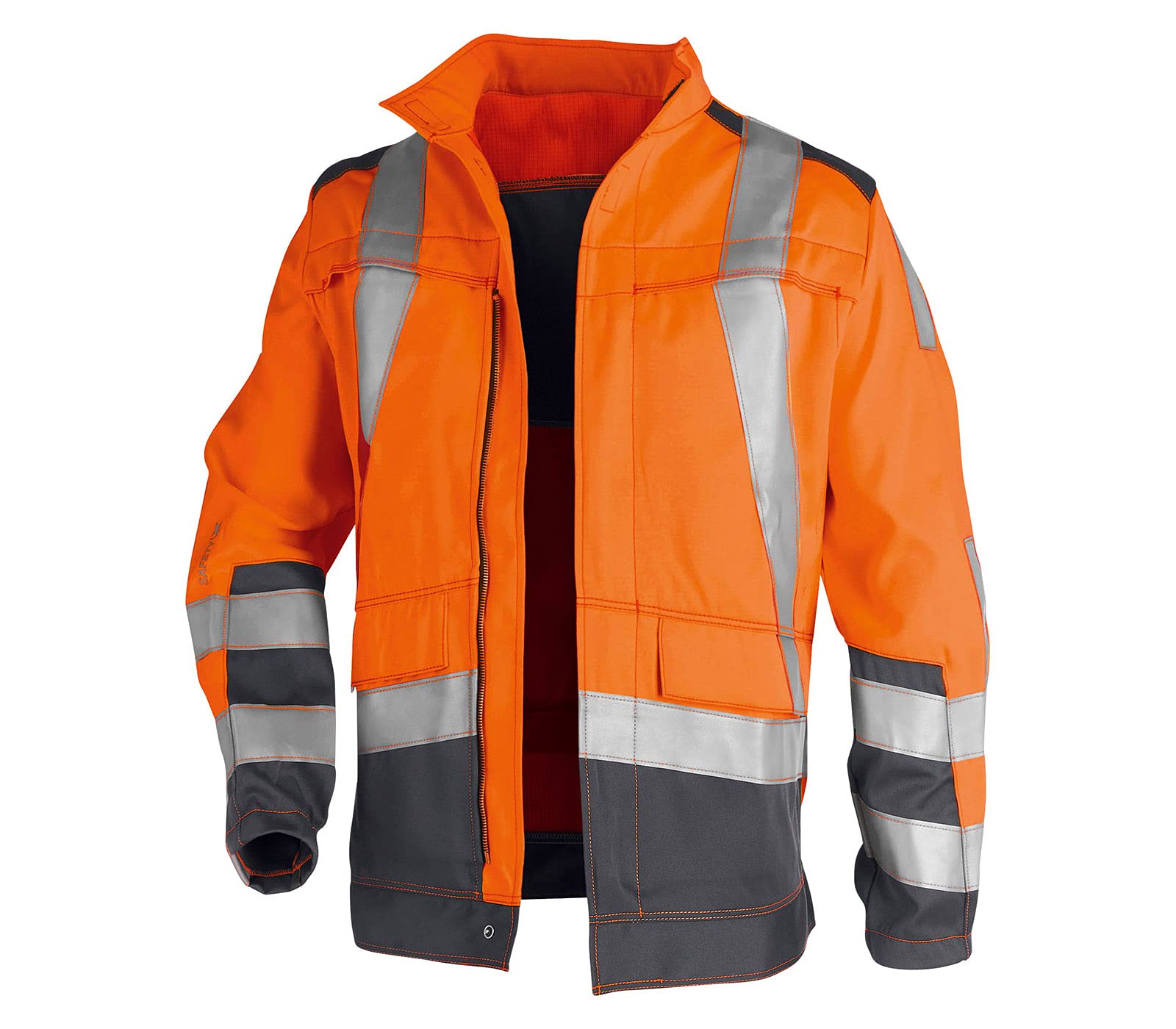 KÜBLER Workwear KÜBLER Safety X Arbeitsjacke warnorange, Größe 94, Herren-Arbeitsjacke aus Mischgewebe, zertifizierte Arbeitsjacke