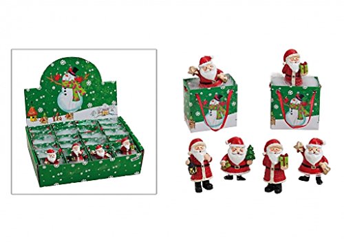 Tolles Display mit 24 weihnachtlichen Figuren Weihnachtsmann Nikolaus in Geschenktütchen Weihnachten