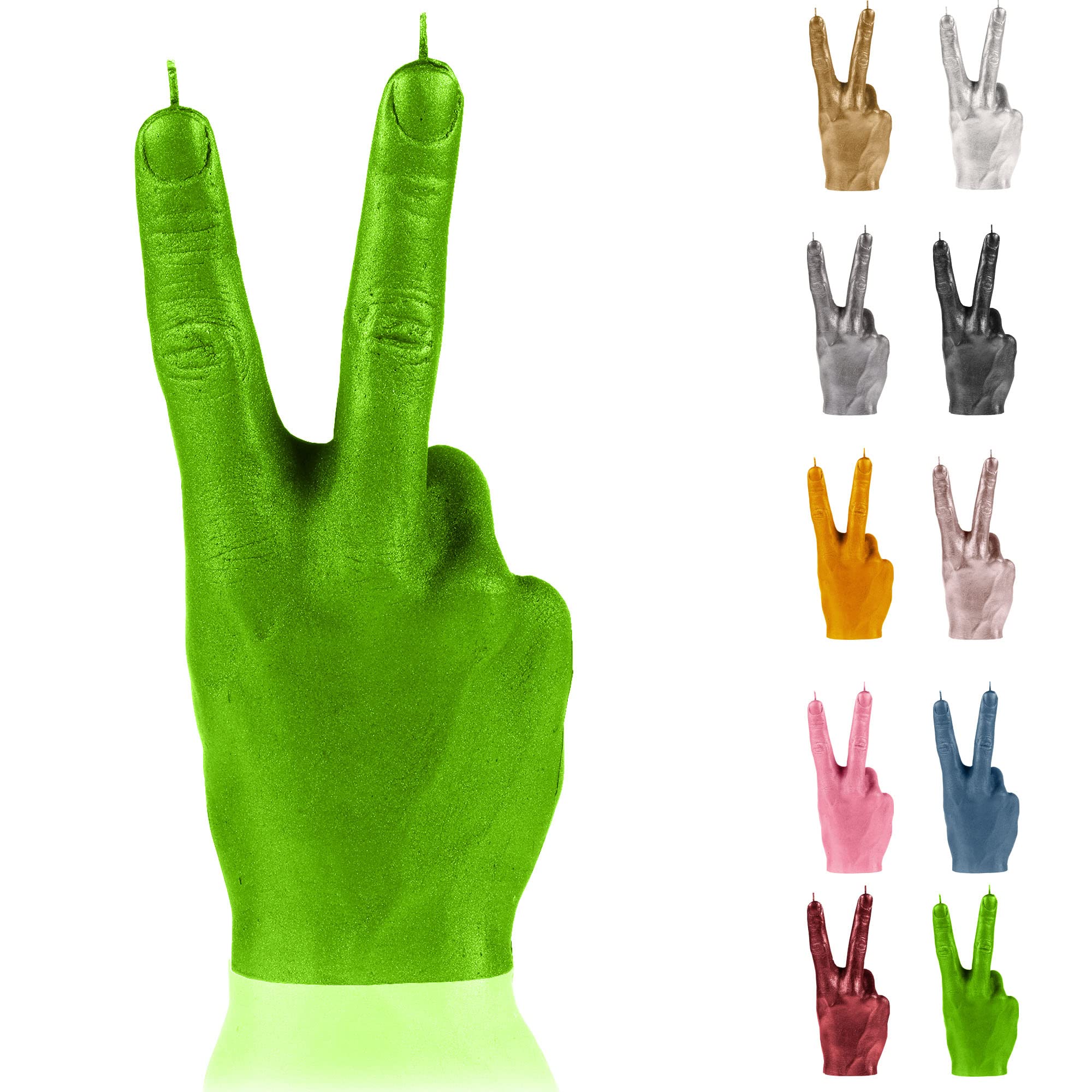 Candellana Hand Peace Kerze - Hand Figur - Coole Deko - Gothic Deko - Grunge Deko Kerze - Heavy Metal Deko - Grunge Room Decor - Büro Gadgets - Kerzen Deko - Lustige Kerze