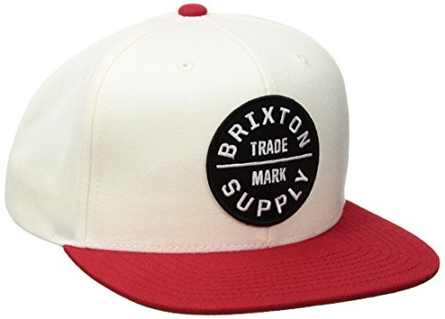 Brixton Oath 3 Cap, Off White/Red, One Size