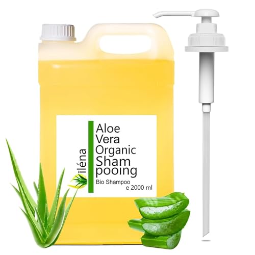 Bio Shampoo mit Aloe Vera und Arganöl Sulfatfrei Silikonfrei Anti-Haarausfall Behandlung Haar Volumensteigerung Natürliche und Bio-zertifizierte Pflege 2000 ml