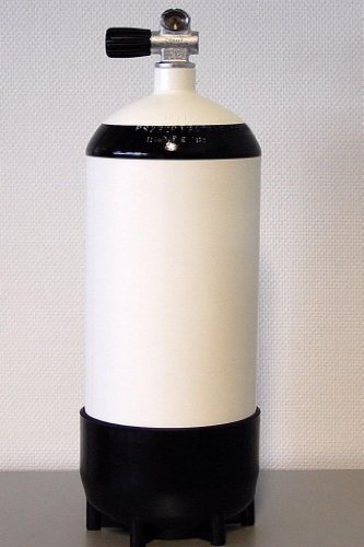 Polaris Pressluftflasche 12 L kurz + Monoventil + Fuß / Tauchflasche [Misc.]