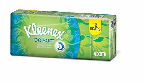 Kleenex Balsam Taschentücher 10er Pack (8+2) - 3er Pack