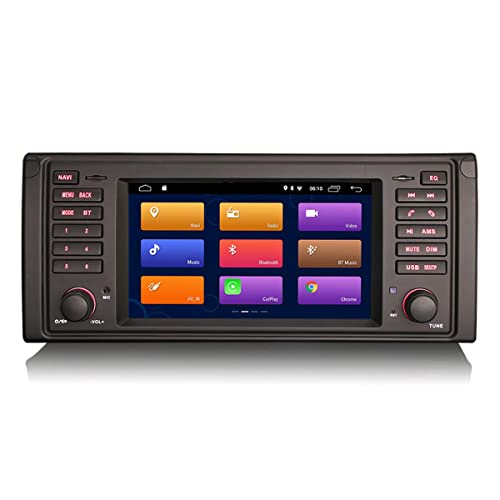 ERISIN 7 Zoll Android 11.0 Autoradio GPS-Navi für BMW 5ER E39 E53 X5 M5 Radio Unterstützt Touch Screen Bluetooth WiFi 4G DAB + RDS Mirror- Link TPMS CarPlay DSP-Verstärker TPMS OBD 2GB RAM+32GB ROM