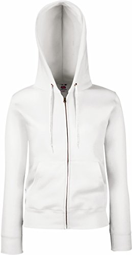 Fruit of the Loom - Lady-Fit Hooded Sweat Jacket - Modell 2013 M,White