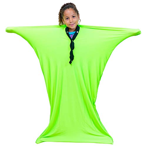 Sensory Sox Stretchy Body Socks Ganzkörperpackung gegen Stress, Überempfindlichkeit Ideal für Jungen, Mädchen mit Autismus und Angstzuständen (Small 47"x27", Green)