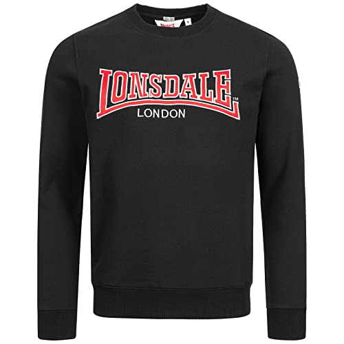 Lonsdale Herren Berger LP181 Sweatshirt, Black, S