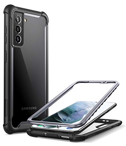 i-Blason Transparent Hülle für Samsung Galaxy S21 (6.2") 5G Handyhülle Bumper Case Robust Schutzhülle Cover [Ares] OHNE Displayschutz 2021, Schwarz