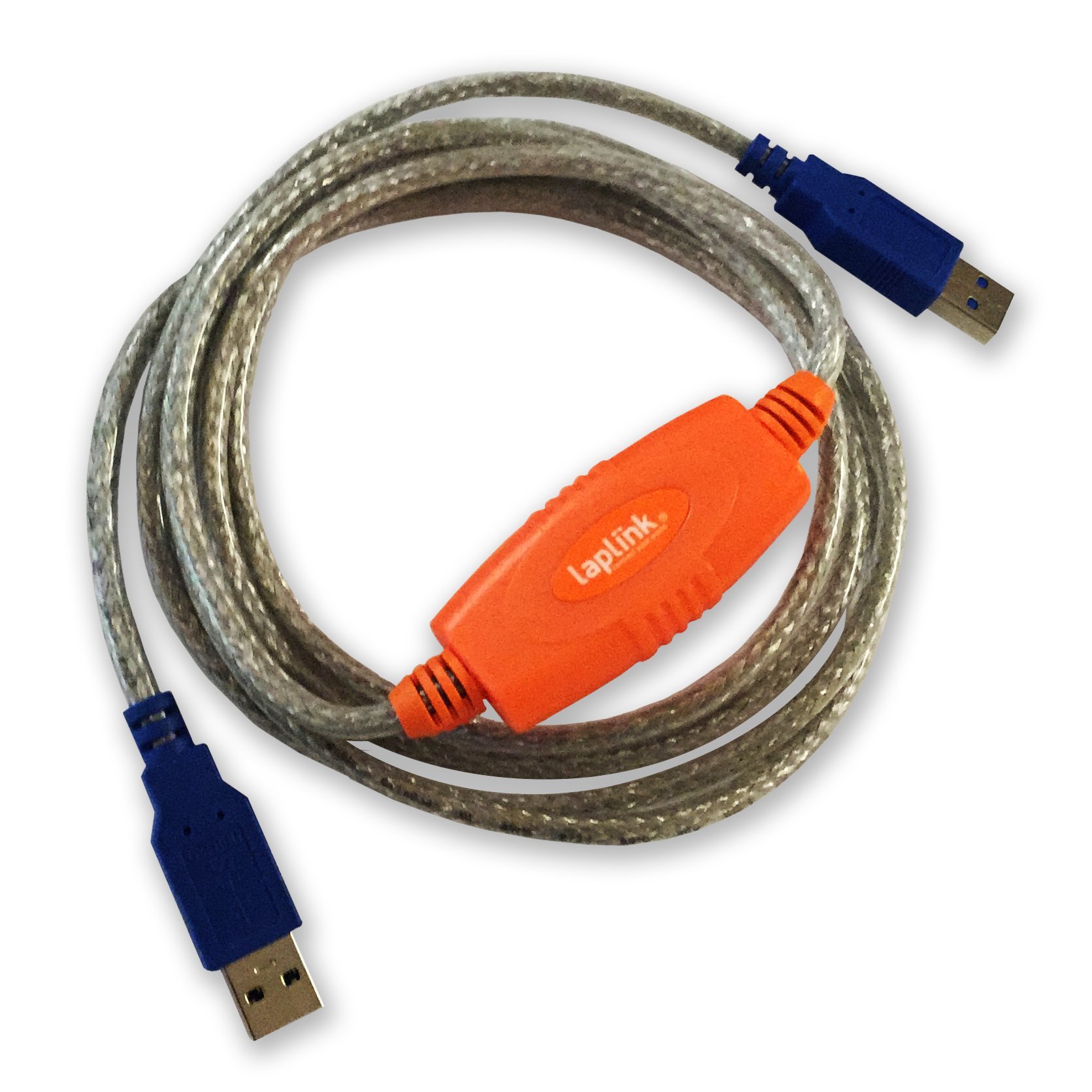 LAPLINK USB 3.0 Super Speed Kabel – 5 Gbit Transferkabel für PCmover, 5.000 Mbit USB 3.0 Kabel, Datenkabel, USB Port, Typ A Stecker, 1.80 m - 1 STK