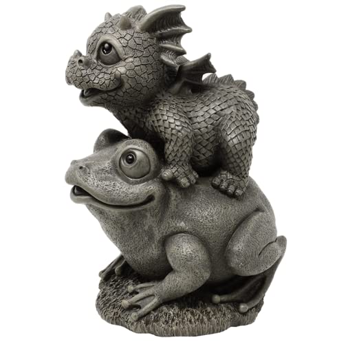 MystiCalls by Mayer Chess Gartenfigur Gartendrache - Modell Frog - Fantasy Figur Deko Drache süß