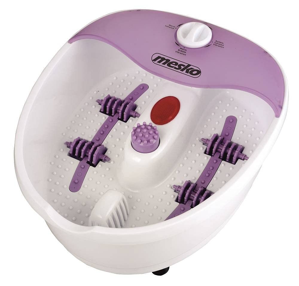 Mesko MS 2152 Multifunktionelles Fußmassagegerät Massage, Weiß und Violett., Einheitsgröße