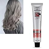 PRDECE Hair Tint Colorant Semi Permanent Long Lasing Hair Cream Color Dye Paint Inverted Hair Dye Cream Modeling Tools for Men and Women, Regain Youth for Your Hair (Grey)