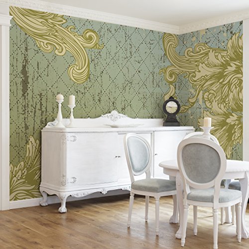 Apalis Vliestapete Floraler Barock Fototapete Breit | Vlies Tapete Wandtapete Wandbild Foto 3D Fototapete für Schlafzimmer Wohnzimmer Küche | mehrfarbig, 94914