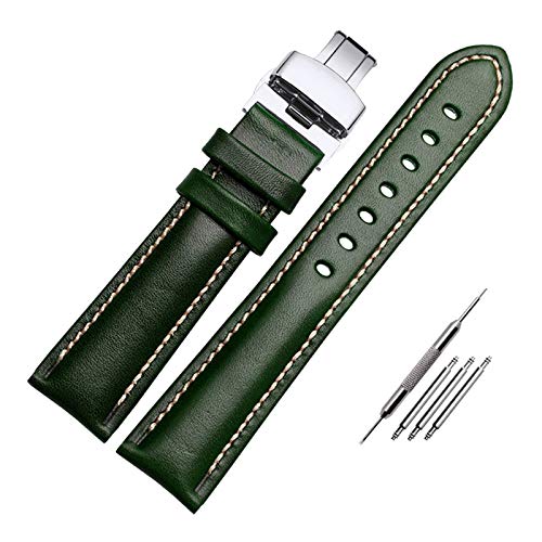 18mm/20mm/21mm/22mm Erste Schicht Rindleder-echte Leder-Uhrenarmband-Armband-Matte Armband mit Mat Handgelenk Armband Zubehör, 18mm