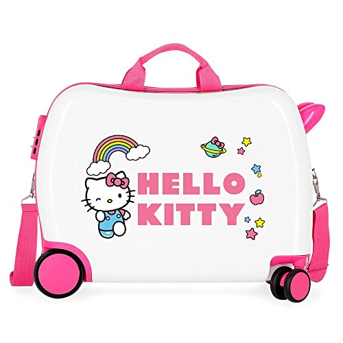 Hello Kitty You Are Cute Kinderkoffer, Weiß, 50 x 38 x 20 cm, starr, ABS, seitlicher Zahlenkombinationsverschluss 34 1,8 kg, 4 Räder, Handgepäck.