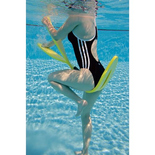 Sport-Thieme Aqua-Crosstrainer | Neuartiges Fitnessgerät für Aqua-Fitness, Aqua-Gymnastik, Aqua-Jogging | Für Flach- und Tiefwasser | Bis 90 kg | Flexibler Schaumstoff | 130x20x2 cm | Gelb