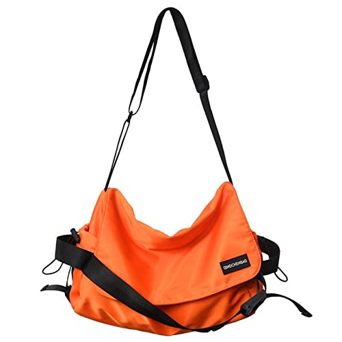 Sports Gym Sling Bag Weekender-Taschen for Damen und Herren Messenger Bag mit großer Kapazität (Color : Orange)