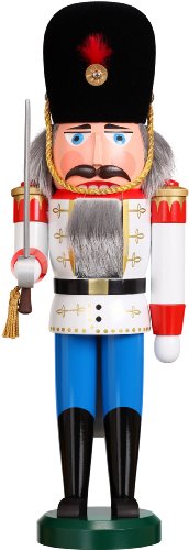 Rudolphs Schatzkiste Nußknacker Däne weiß HxBxT = 39x13x13cm NEU Weihnachten Seiffen Nutcracker Nüsse Erzgebirge Winter Dekoration Holzkunst Holz Weihnachtsmann Christmas Walnuss