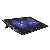 Media-Tech Heat Buster 17 MT2659 Laptop Kühlpad 15,6”-17” Kühler mit Zwei Lüfter Hintergrundbeleuchtung 1000RPM USB