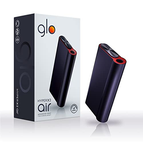 GLO hyper X2 Air Tabakerhitzer, Elektrischer Tabak Heater für klassischen Zigaretten Geschmack, Alternative zur E-Zigarette, Einfache Reinigung, bis zu 20 Sticks pro Akku-Ladung, Space Navy