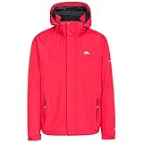 Trespass Donelly, Red, XXS, Wasserdichte Jacke mit einrollbarer Kapuze für Herren, XX-Small / 2XS / 2X-Small, Rot