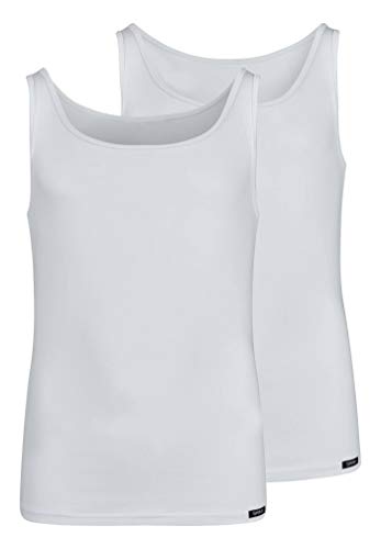 Skiny Mädchen Girls Tank Top 2er Pack Unterwäsche, White, 176