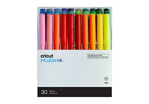 Cricut 2008783 Marker Pen Set | Ultimate | Medium Point | 30-Pack | for use with Infusible Ink Compatible Blanks and EasyPress or Autopress, 30 Count