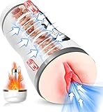 Automatisches Masturbator Masturbieren Männer Taschenmuschi Vibratoren für ihn mit Heizfunktion mit 10 Vibrationsmodi und 3 Intensitätsstufen (M)