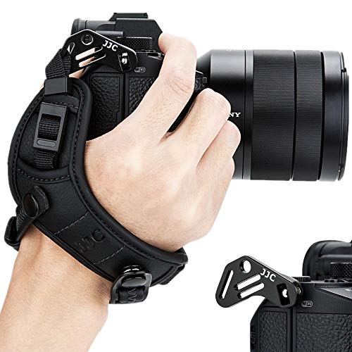 JJC Systemkamera Handschlaufe für Sony Fujifilm Canon Nikon Olympus Panasonic (Schwarz)