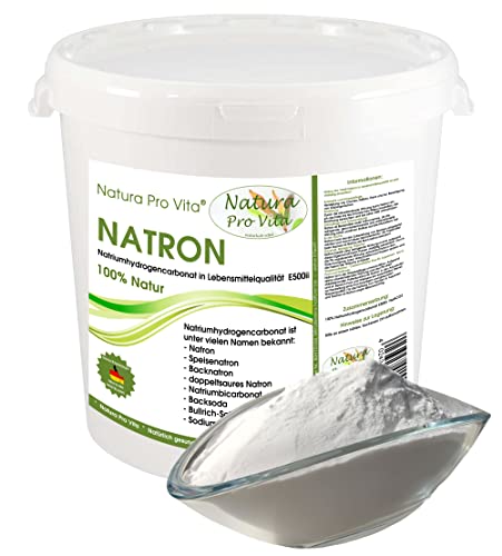 Natron KH-Plus erhöht Wasserhärte in Pools PH-Puffer Whirlpool PH-stabil hebt Carbonathärte im Swimmingpool KH Plus für klares Pool-Wasser NaturaProVita Natron Lebensmittel 10kg Eimer
