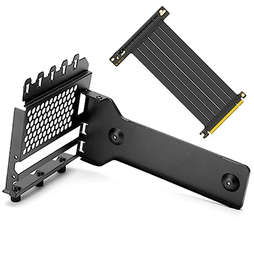 ISTOVO Befestigungserweiterungskabel V-GPUKT 3.0 Vertikaler Ständer 180 An 90 Grad Grafikkarte Vertikal beeinflussen PCI-E 3.0X16 Kabelset für RTX3060 2080 2060