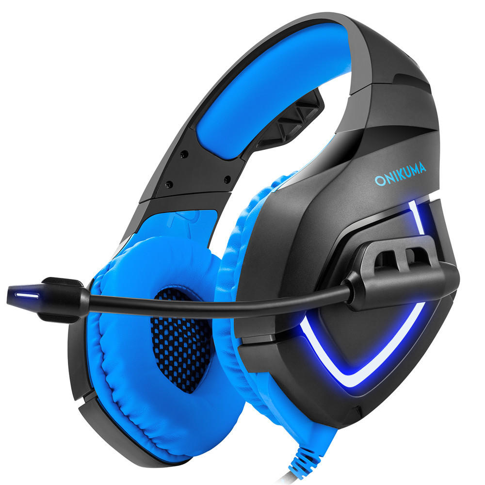 ONIKUMA K1-B Gaming Kopfhörer Flexible Licht Bass Stereo Over Ear Headset Kopfhörer mit Mikrofon
