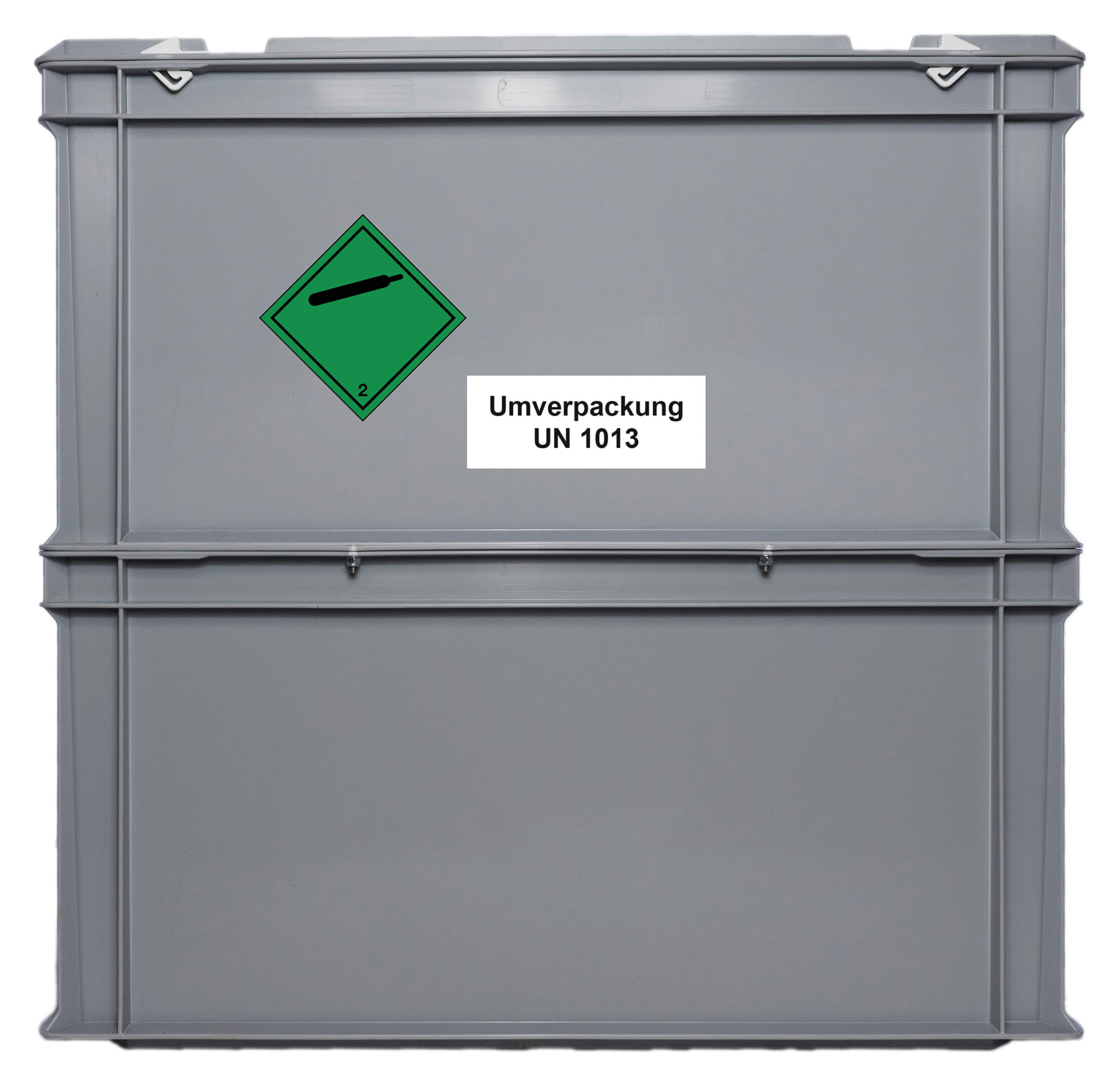 Transport- und Aufbewahrungsbox für bis zu 8 x 2 kg CO2 (Spezial-Kunststoff)