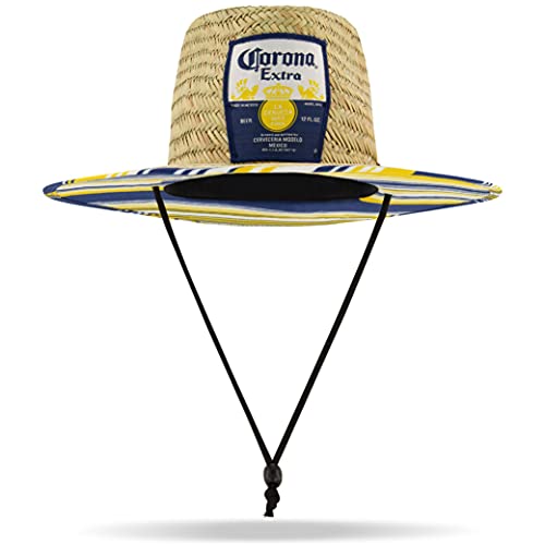 Concept One Herren Corona Strohhut mit großer Krempe Sonnenhut, Gestreift, Einheitsgröße (6er Pack)