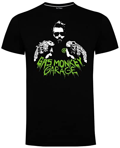 Gas Monkey Garage The Boss Herren-T-Shirt, Schwarz, Schwarz, 3XL